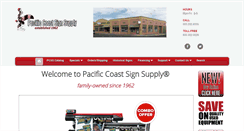 Desktop Screenshot of pacificcoastsignsupply.com